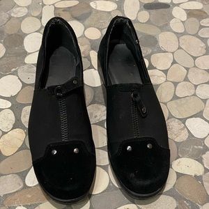 Stuart Weitzman Suede & Canvas Oxfords